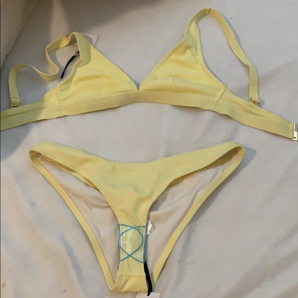NWT Lemon Yellow Peek & Beau Bikini